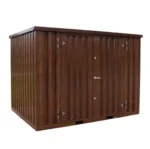 Holzimitatcontainer 3 x 2 Meter – mit Doppeltür an der Längsseite